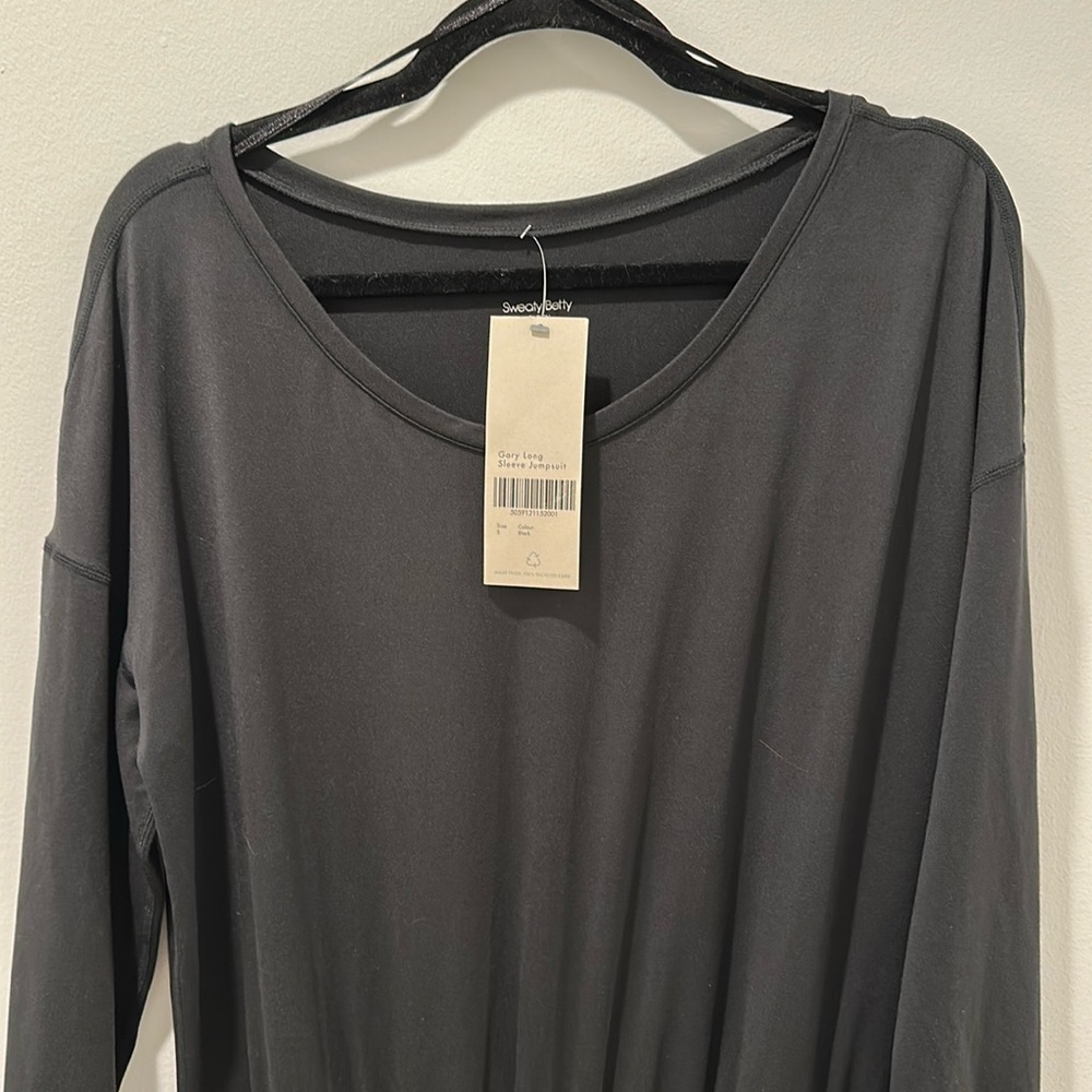 Sweaty Betty Gray Long Sleeve Jumpsuit